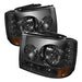 Spyder Auto 5012463 LED Crystal Headlights; 1 pc.; w/Bumper Lights; Pair; Smoke; - Truck Part Superstore