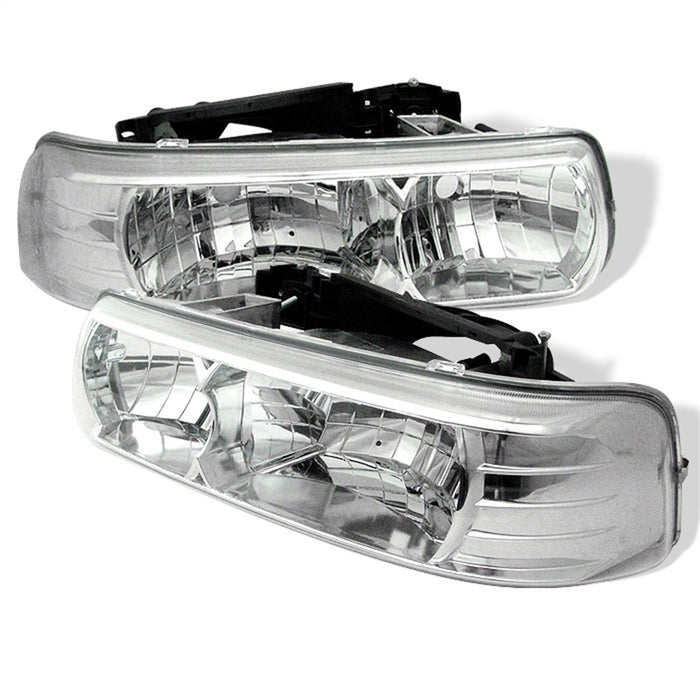 Spyder Auto 5012487 Crystal Headlights; Pair; Chrome; - Truck Part Superstore