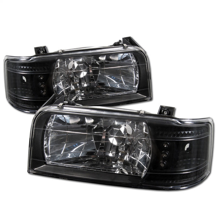 Spyder Auto 5012494 LED Crystal Headlights; 1 pc.; Pair; Black; - Truck Part Superstore