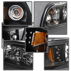 Spyder Auto 5012531 LED Crystal Headlights; 1 pc.; Pair; Black; - Truck Part Superstore