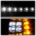 Spyder Auto 5014184 XTune Crystal Headlights; w/Clear LED Corners; Black; - Truck Part Superstore
