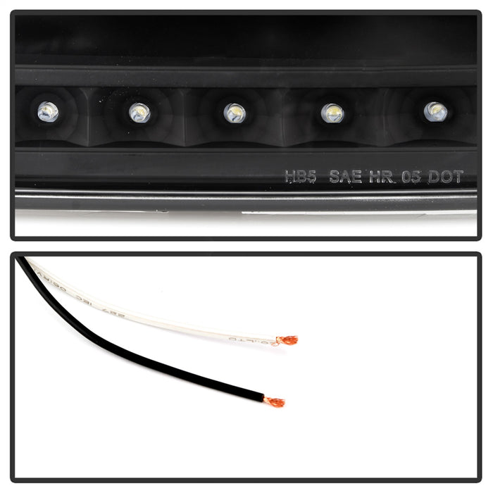 Spyder Auto 5014184 XTune Crystal Headlights; w/Clear LED Corners; Black; - Truck Part Superstore