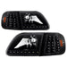 Spyder Auto 5014184 XTune Crystal Headlights; w/Clear LED Corners; Black; - Truck Part Superstore