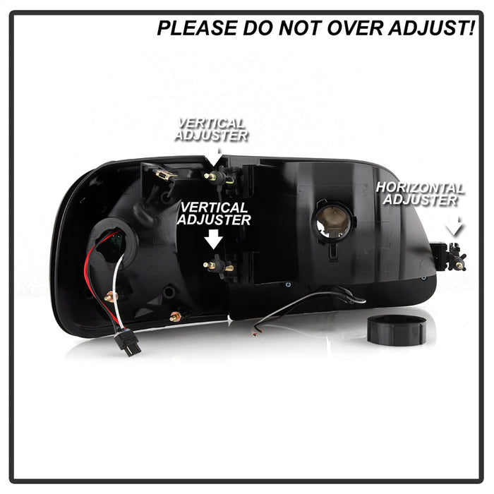 Spyder Auto 5014184 XTune Crystal Headlights; w/Clear LED Corners; Black; - Truck Part Superstore