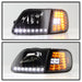 Spyder Auto 5014184 XTune Crystal Headlights; w/Clear LED Corners; Black; - Truck Part Superstore