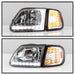 Spyder Auto 5014191 XTune Crystal Headlights; w/Clear LED Corners; Chrome; - Truck Part Superstore