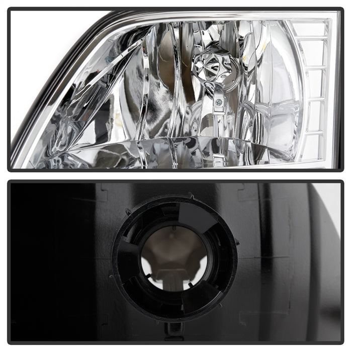 Spyder Auto 5014191 XTune Crystal Headlights; w/Clear LED Corners; Chrome; - Truck Part Superstore