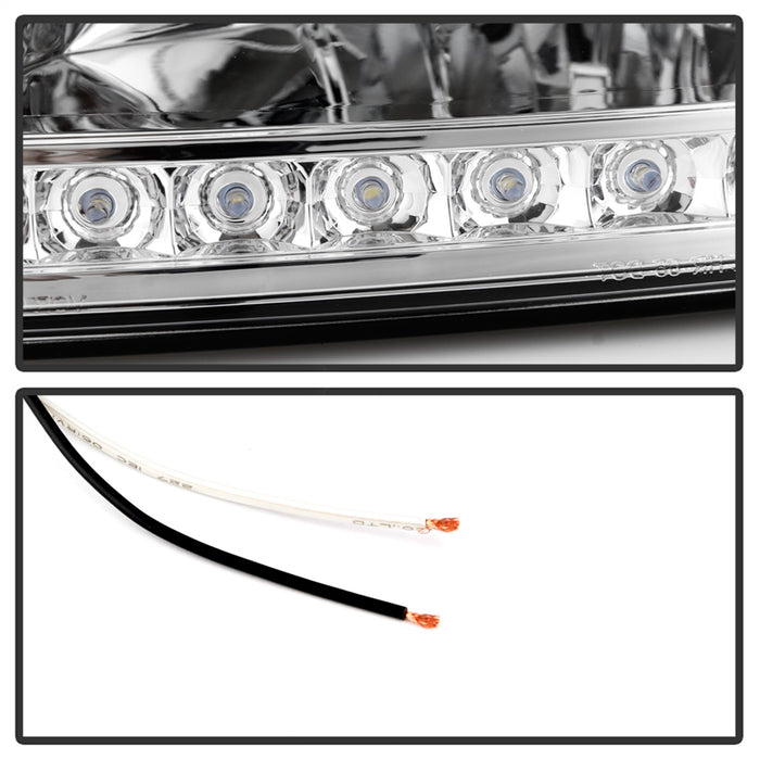 Spyder Auto 5014191 XTune Crystal Headlights; w/Clear LED Corners; Chrome; - Truck Part Superstore