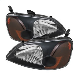 Spyder Auto 5014368 XTune Crystal Headlights; Amber; Black; - Truck Part Superstore