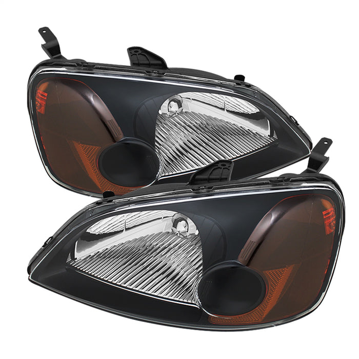 Spyder Auto 5014368 XTune Crystal Headlights; Amber; Black; - Truck Part Superstore