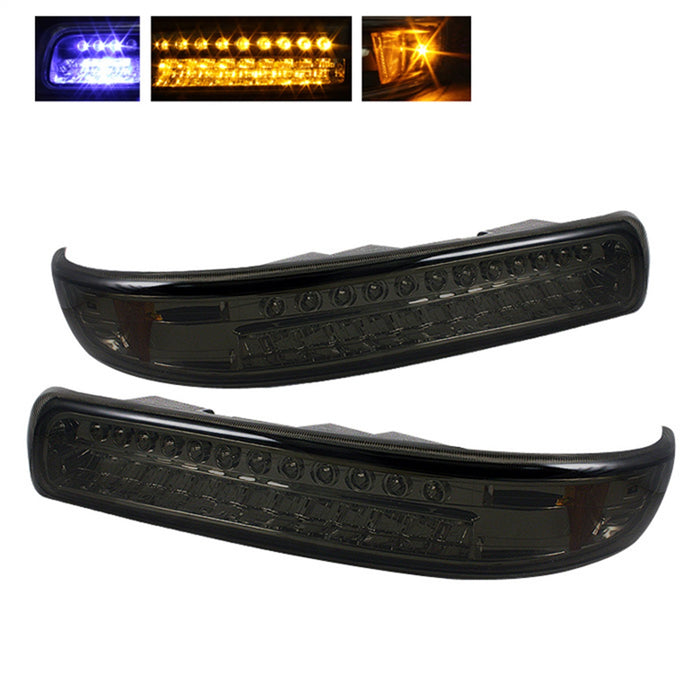 Spyder Auto 5014580 XTune Bumper Lights; Amber; Smoke; - Truck Part Superstore