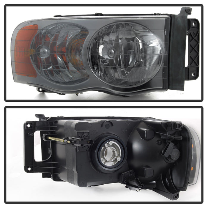 Spyder Auto 5014757 XTune Crystal Headlights; Amber; Smoke; - Truck Part Superstore