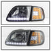Spyder Auto 5014801 XTune Crystal Headlights; w/Clear LED Corners; Smoke; - Truck Part Superstore