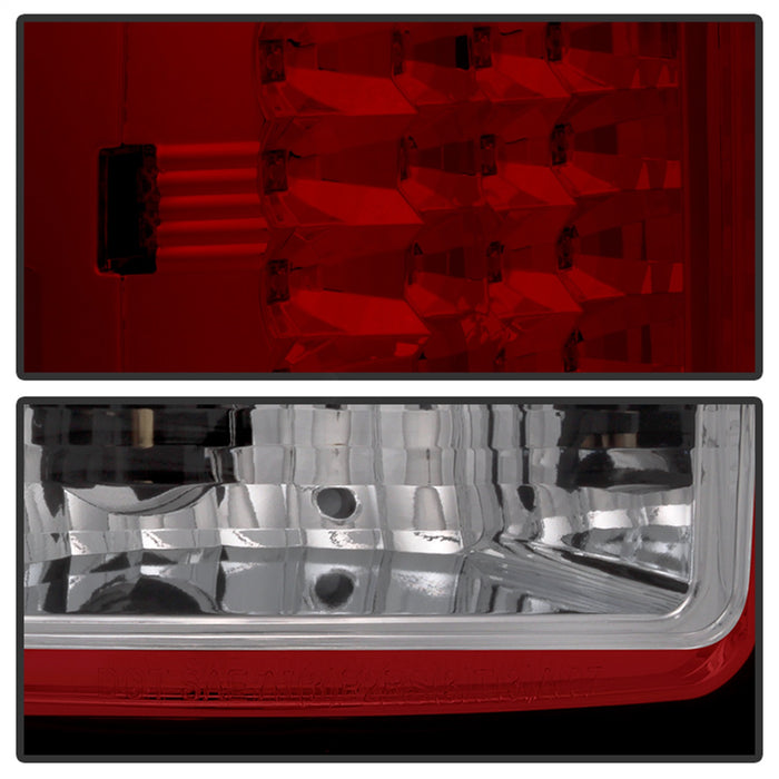 Spyder Auto 5014955 LED Tail Lights; Uses Stock Bulbs; Pair; Red/Clear; - Truck Part Superstore