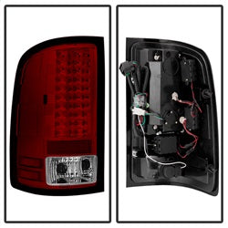 Spyder Auto 5014955 LED Tail Lights; Uses Stock Bulbs; Pair; Red/Clear; - Truck Part Superstore