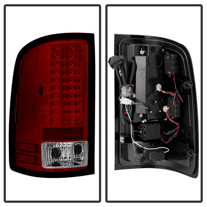 Spyder Auto 5014955 LED Tail Lights; Uses Stock Bulbs; Pair; Red/Clear; - Truck Part Superstore