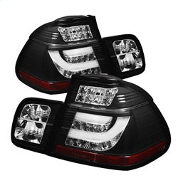 Spyder Auto 5015938 Light Bar Style LED Tail Lights; Uses Stock Bulbs; Pair; Black; - Truck Part Superstore