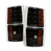 Spyder Auto 5016126 XTune Amber Corner Lights; 4 pc.; Black; - Truck Part Superstore