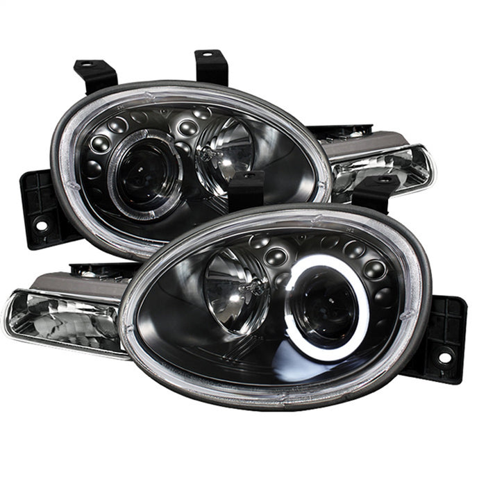 Spyder Auto 5017420 Halo Projector Headlights; Uses Stock Bulbs; Pair; Black; - Truck Part Superstore