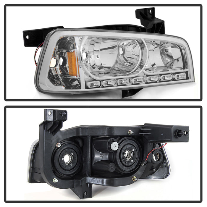 Spyder Auto 5017628 XTune LED Crystal Headlights; Chrome; - Truck Part Superstore