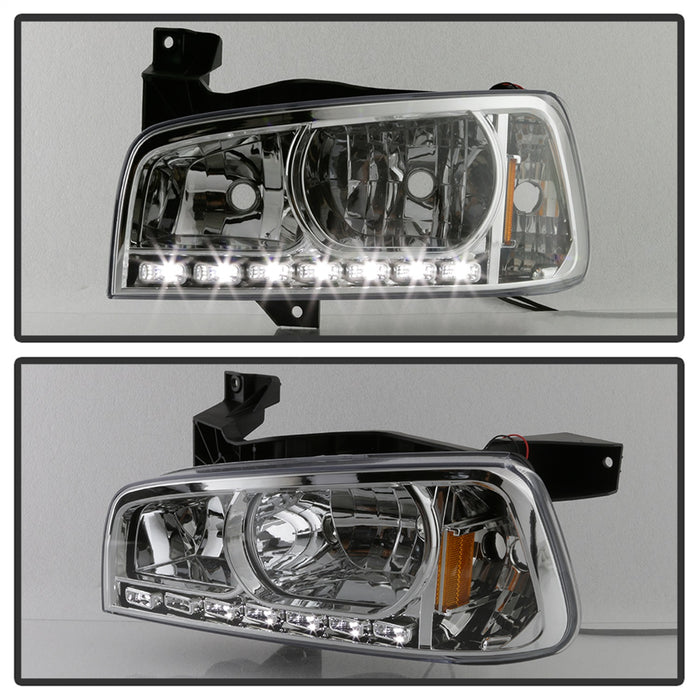 Spyder Auto 5017628 XTune LED Crystal Headlights; Chrome; - Truck Part Superstore