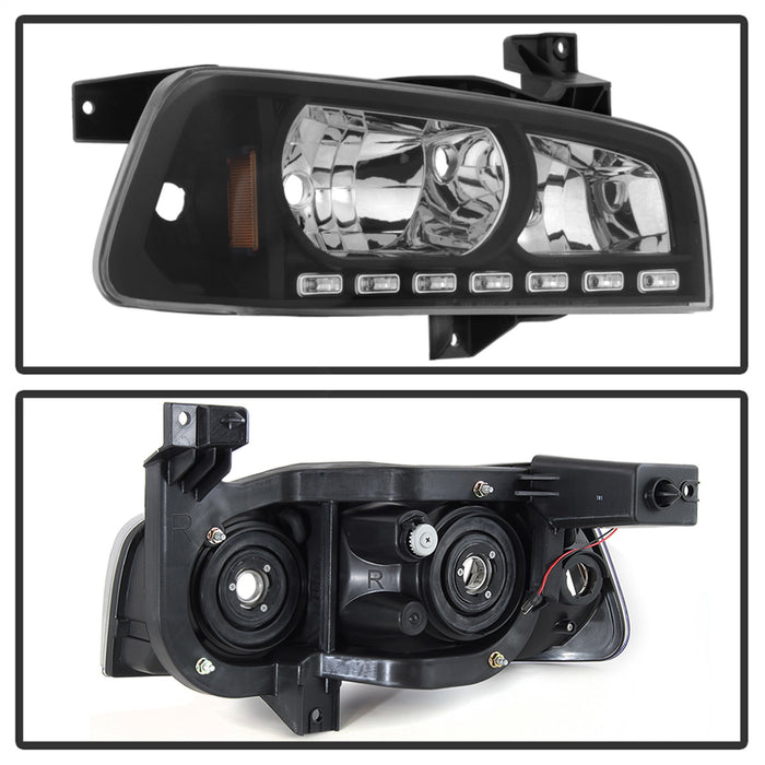 Spyder Auto 5017635 XTune LED Crystal Headlights; Black; - Truck Part Superstore