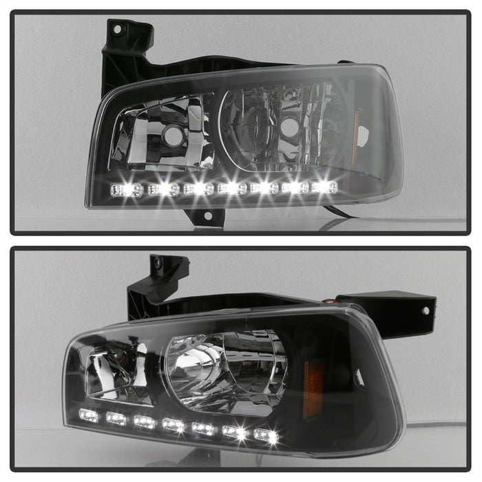 Spyder Auto 5017635 XTune LED Crystal Headlights; Black; - Truck Part Superstore
