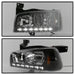 Spyder Auto 5017635 XTune LED Crystal Headlights; Black; - Truck Part Superstore