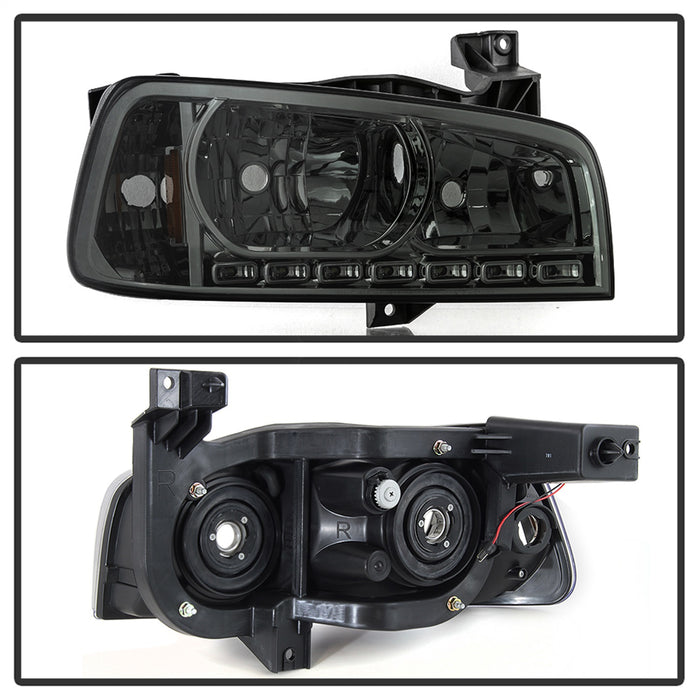 Spyder Auto 5017642 XTune LED Crystal Headlights; Smoke; - Truck Part Superstore