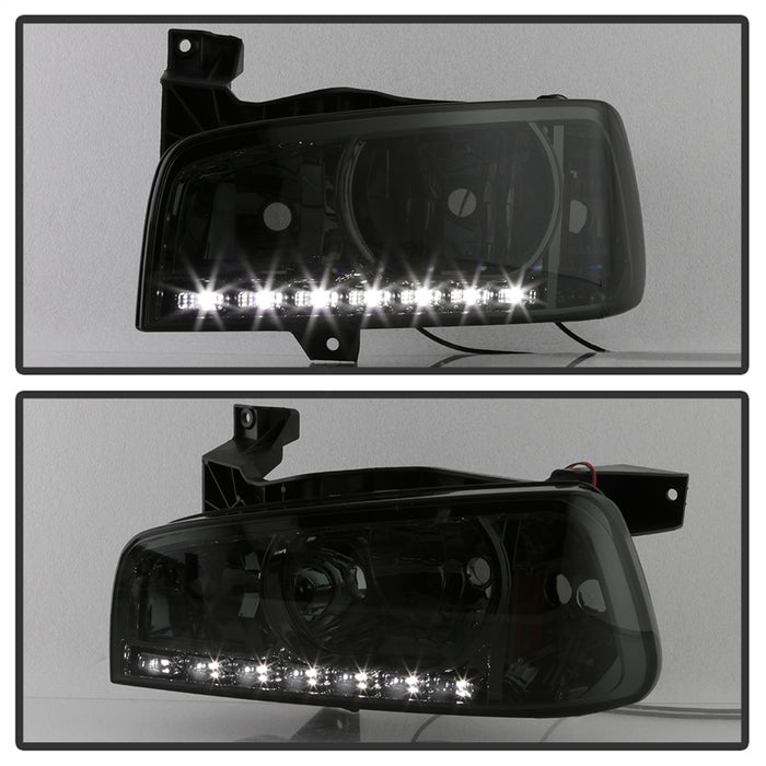 Spyder Auto 5017642 XTune LED Crystal Headlights; Smoke; - Truck Part Superstore