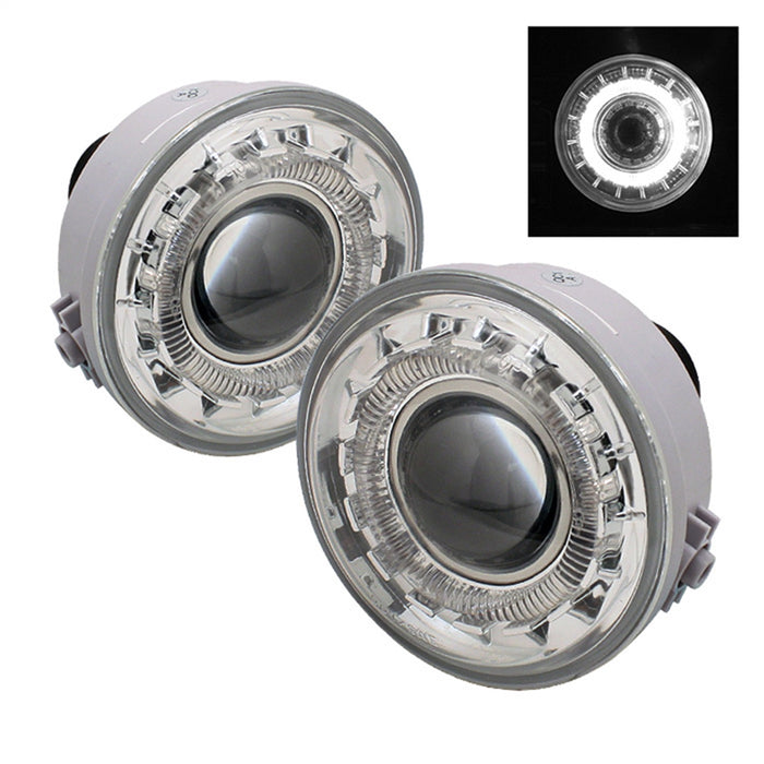 Spyder Auto 5021304 Halo Projector Fog Lights; Bulbs Included; w/Switch; Pair; Clear; - Truck Part Superstore