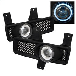 Spyder Auto 5021328 Halo Projector Fog Lights; Bulbs Included; w/Switch; Pair; Clear; - Truck Part Superstore