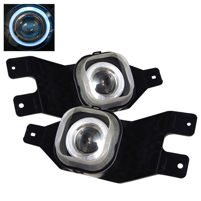 Spyder Auto 5021359 Halo Projector Fog Lights; Bulbs Included; w/Switch; Pair; Clear; - Truck Part Superstore