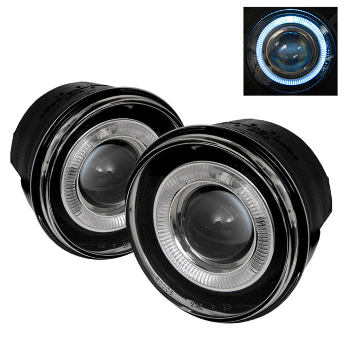 Spyder Auto 5021472 Halo Projector Fog Lights; Bulbs Included; Pair; w/Switch; Clear; - Truck Part Superstore