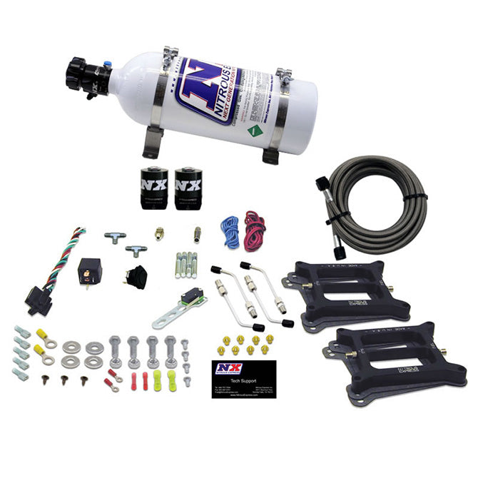 Nitrous Express 50245-05 DUAL 4150/ALCOHOL (100-200-300-400-500HP) WITH 5LB BOTTLE - Truck Part Superstore