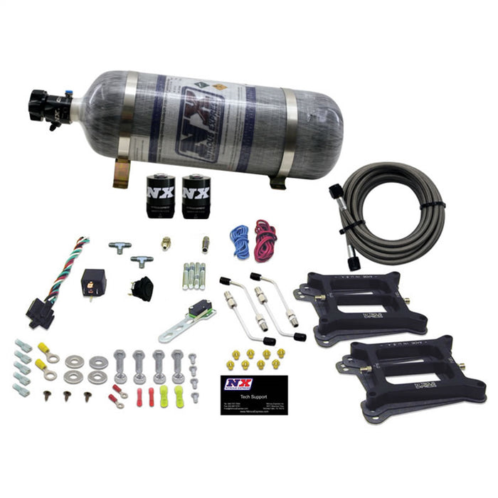 Nitrous Express 50245-12 DUAL 4150/ALCOHOL (100-200-300-400-500HP) WITH COMPOSITE BOTTLE - Truck Part Superstore