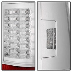 Spyder Auto 5029126 LED Tail Lights; Version 2; Uses Stock Bulbs; Pair; Chrome; - Truck Part Superstore