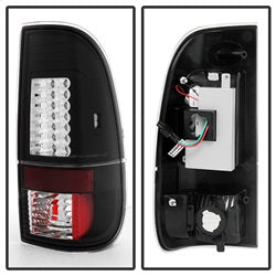 Spyder Auto 5029133 LED Tail Lights; Version 2; Uses Stock Bulbs; Pair; Black; - Truck Part Superstore