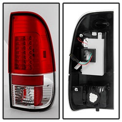 Spyder Auto 5029140 LED Tail Lights; Version 2; Uses Stock Bulbs; Pair; Red/Clear; - Truck Part Superstore