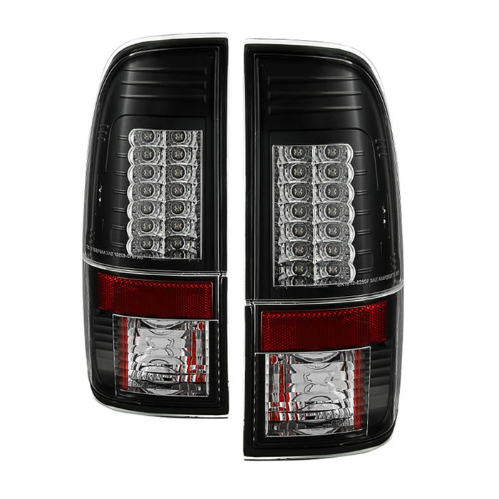 Spyder Auto 5029188 LED Tail Lights; Version 2; Uses Stock Bulbs; Pair; Black; - Truck Part Superstore