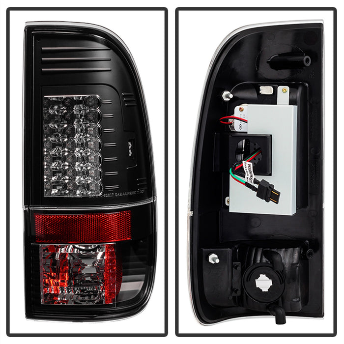 Spyder Auto 5029188 LED Tail Lights; Version 2; Uses Stock Bulbs; Pair; Black; - Truck Part Superstore
