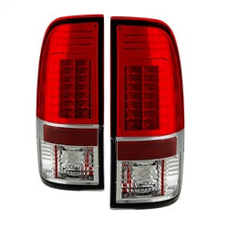 Spyder Auto 5029195 LED Tail Lights; Version 2; Uses Stock Bulbs; Pair; Red/Clear; - Truck Part Superstore