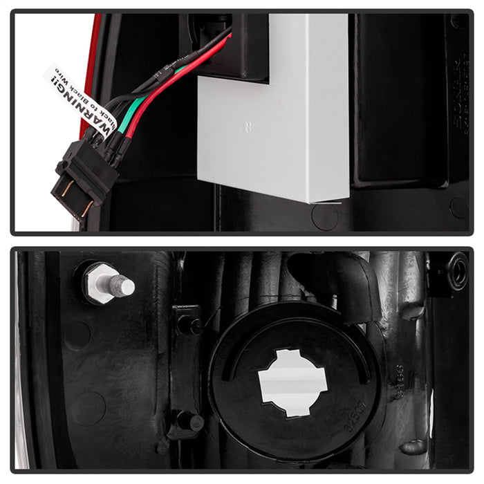 Spyder Auto 5029195 LED Tail Lights; Version 2; Uses Stock Bulbs; Pair; Red/Clear; - Truck Part Superstore