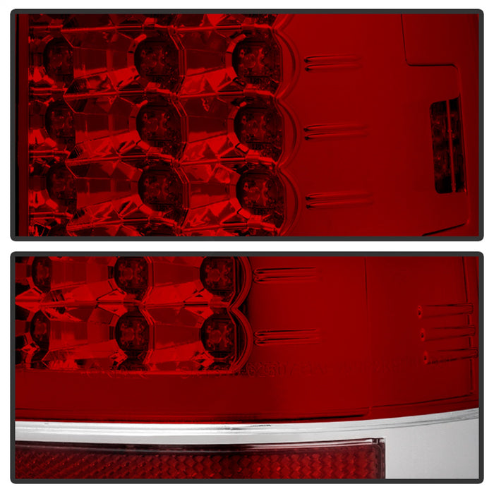 Spyder Auto 5029195 LED Tail Lights; Version 2; Uses Stock Bulbs; Pair; Red/Clear; - Truck Part Superstore