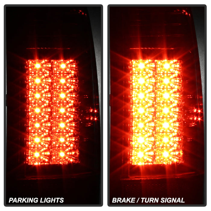 Spyder Auto 5029195 LED Tail Lights; Version 2; Uses Stock Bulbs; Pair; Red/Clear; - Truck Part Superstore