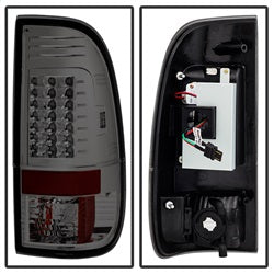 Spyder Auto 5029201 LED Tail Lights; Version 2; Uses Stock Bulbs; Pair; Smoke; - Truck Part Superstore