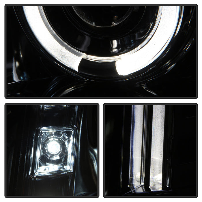 Spyder Auto 5029324 Halo Projector Headlights; Bulbs Included; Pair; Chrome; - Truck Part Superstore