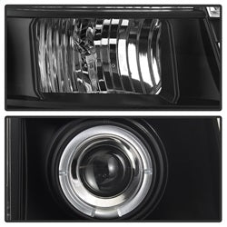 Spyder Auto 5029331 Halo Projector Headlights; Bulbs Included; Pair; Black; - Truck Part Superstore