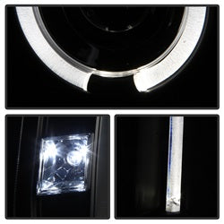 Spyder Auto 5029331 Halo Projector Headlights; Bulbs Included; Pair; Black; - Truck Part Superstore
