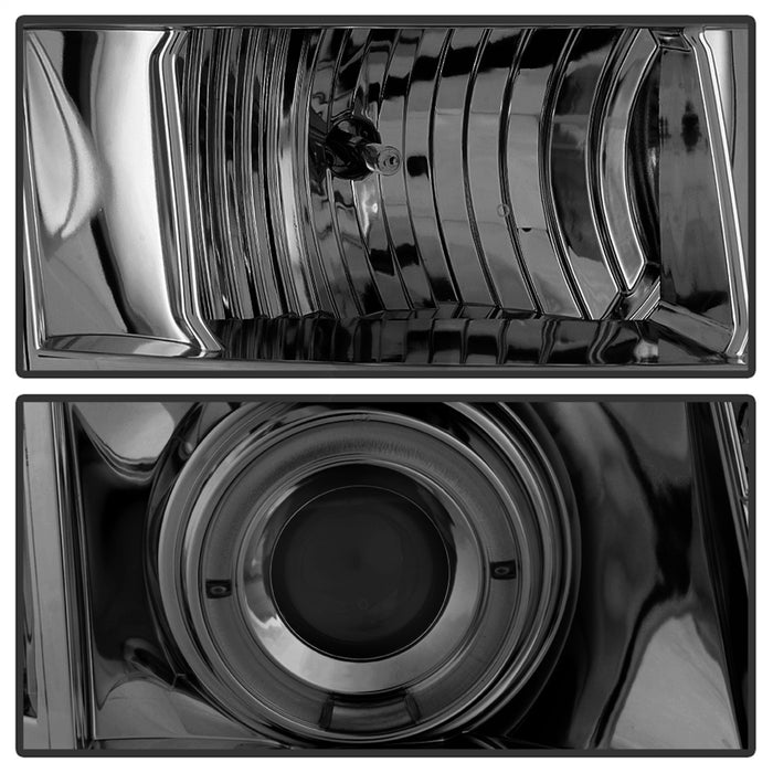 Spyder Auto 5029348 Halo Projector Headlights; Bulbs Included; Pair; Smoke; - Truck Part Superstore